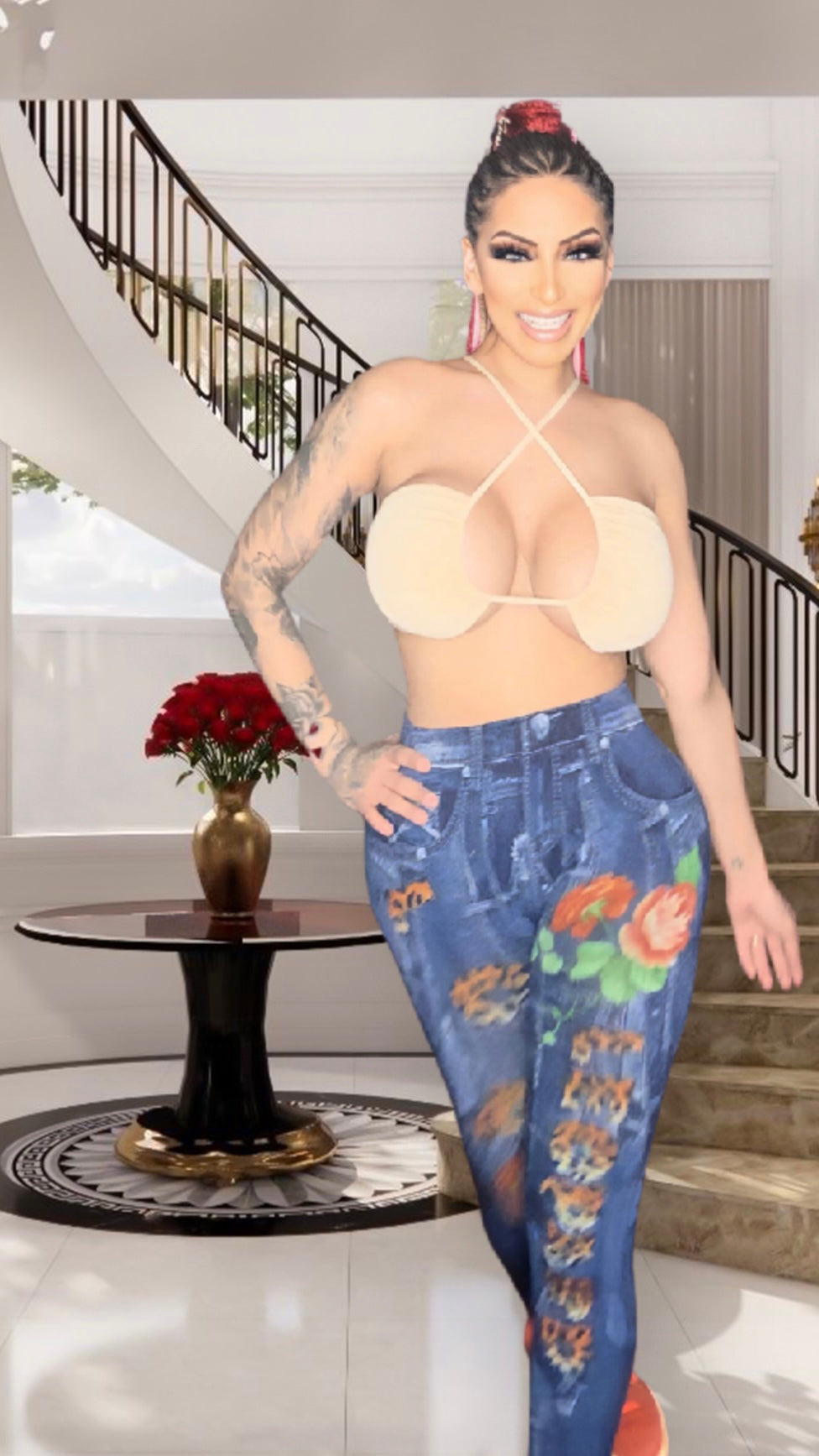 Double Crossed Top (Nude)