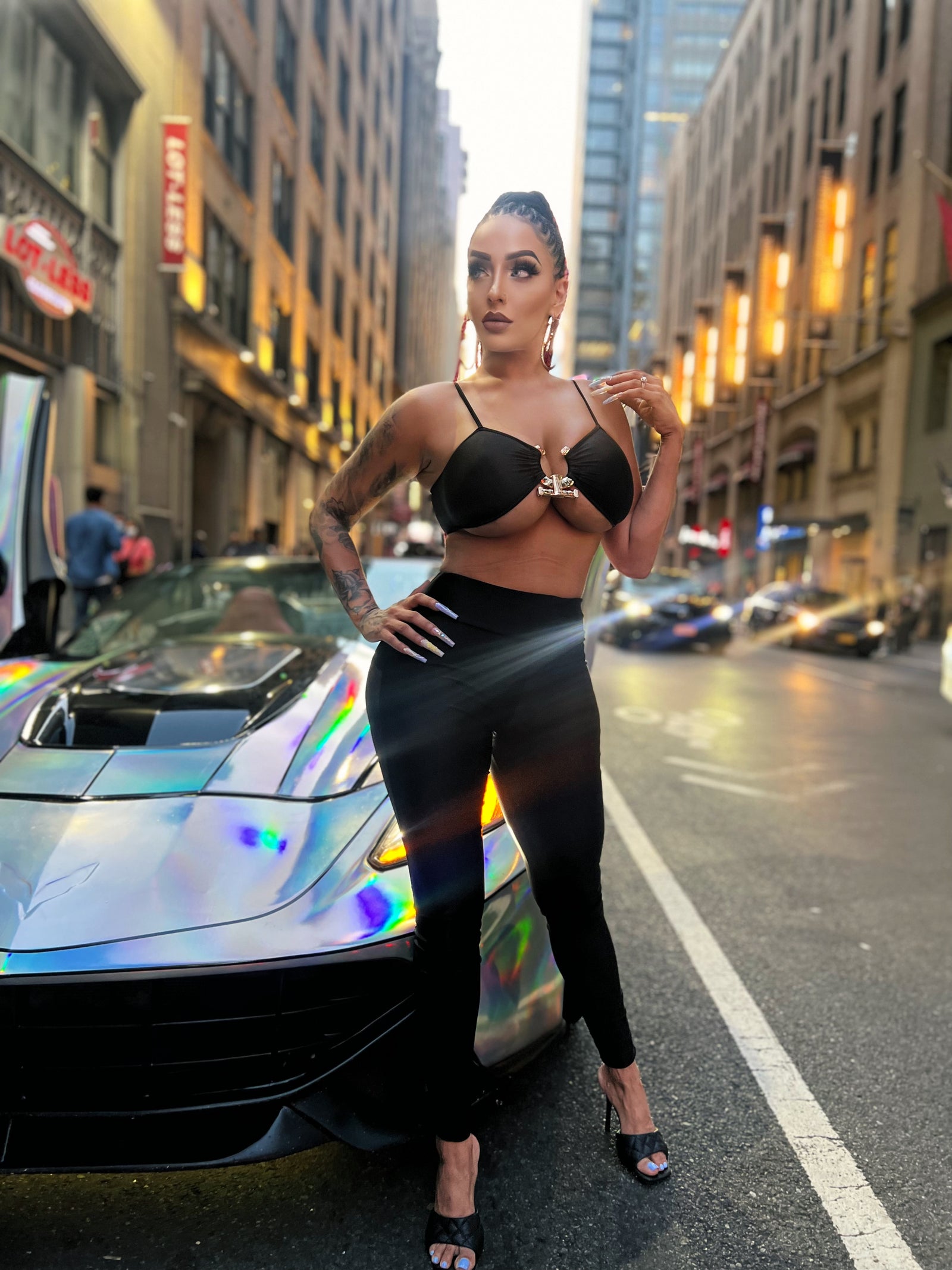 Victoria 2 Piece Pants Set (Black)