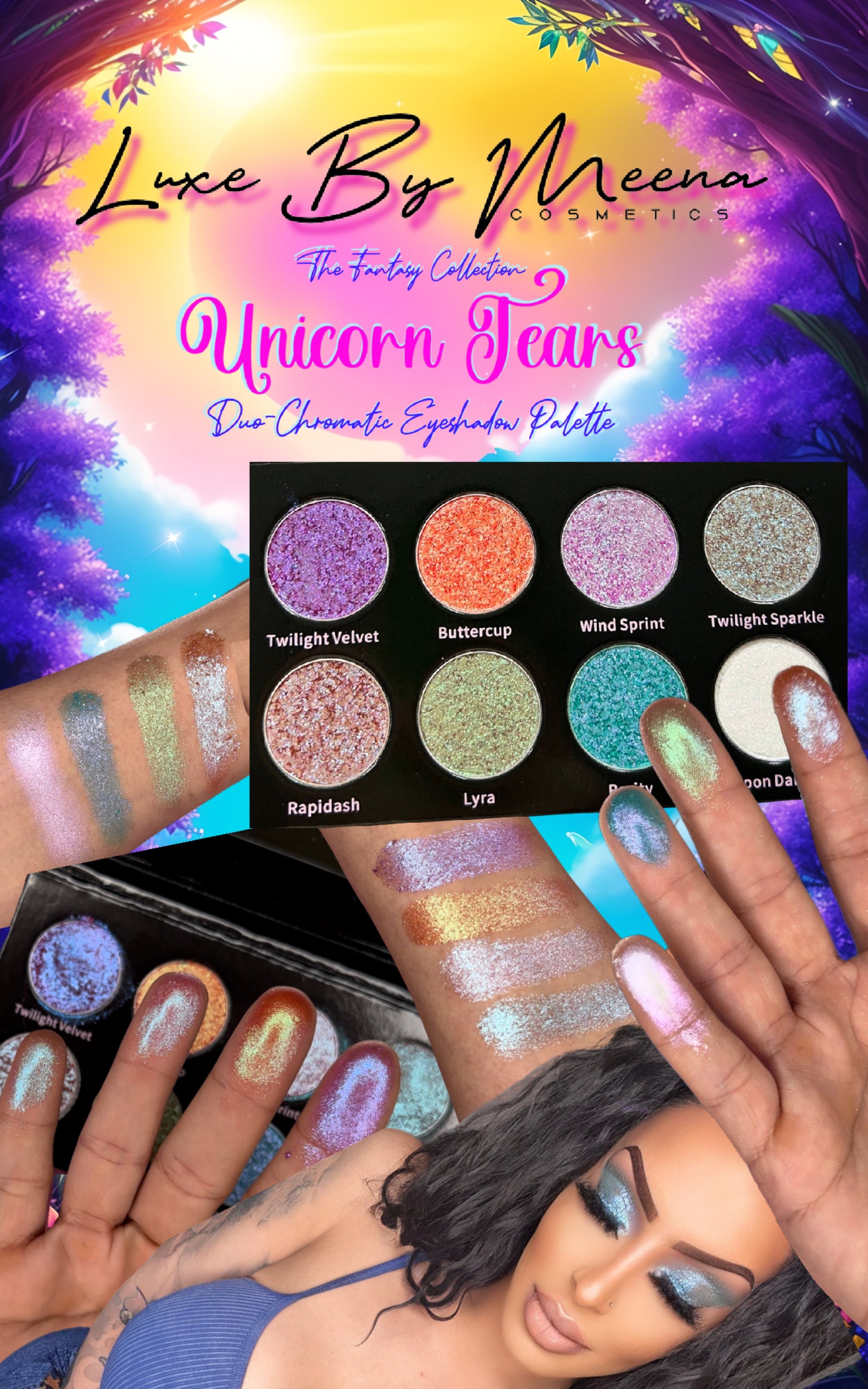 Unicorn Tears Duo-Chromatic Eyeshadow Palette