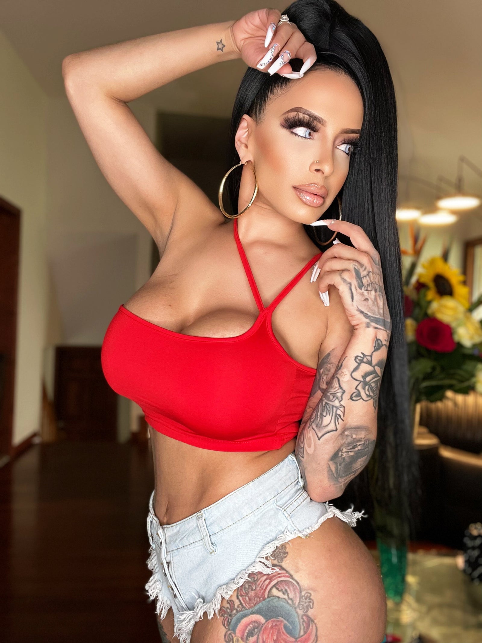 Cross My Heart Top (Red)